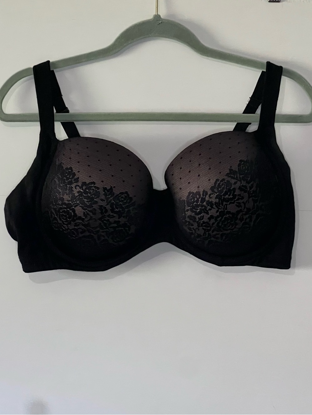 Soma Stunning Support Underwire Full Coverage Lace Bra Size 40D Black EUC